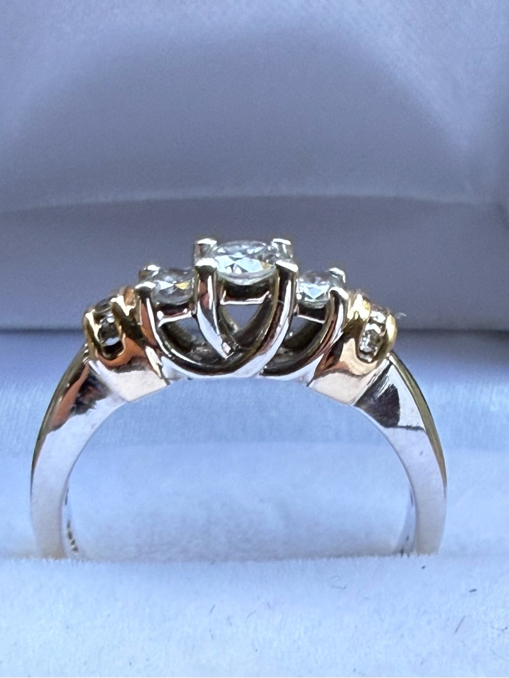 Stunning Vintage 14k Two-Tone Gold 1/2 CTW
Natural Diamond Ring size 8.5